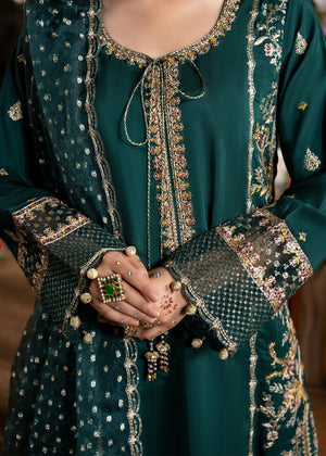 2609B - Raw Silk Eid Suit - Zarqun Premium