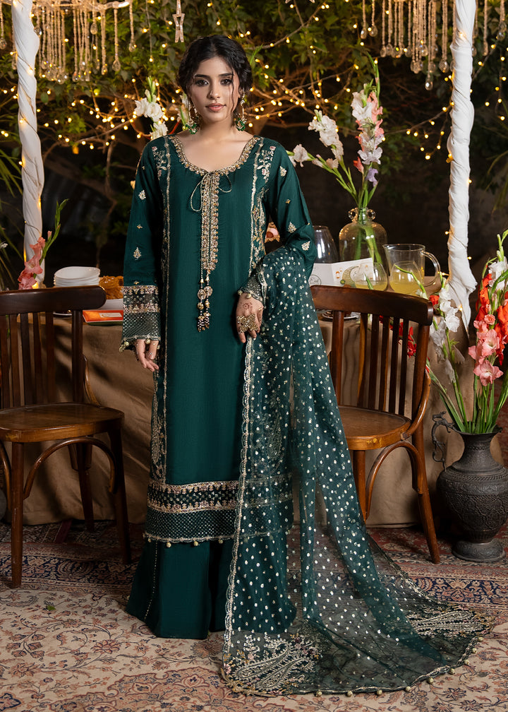2609B - Raw Silk Eid Suit - Zarqun Premium