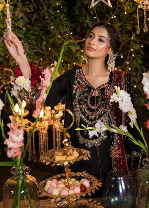2612B - Raw Silk Eid Suit - Zarqun Premium