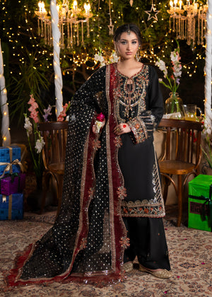 2612B - Raw Silk Eid Suit - Zarqun Premium