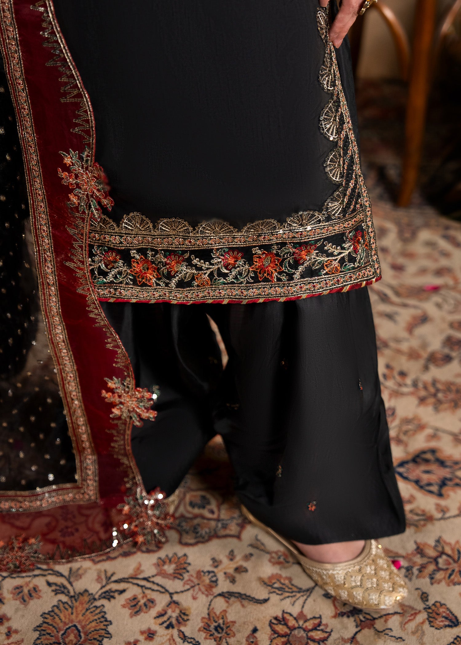 2612B - Raw Silk Eid Suit - Zarqun Premium