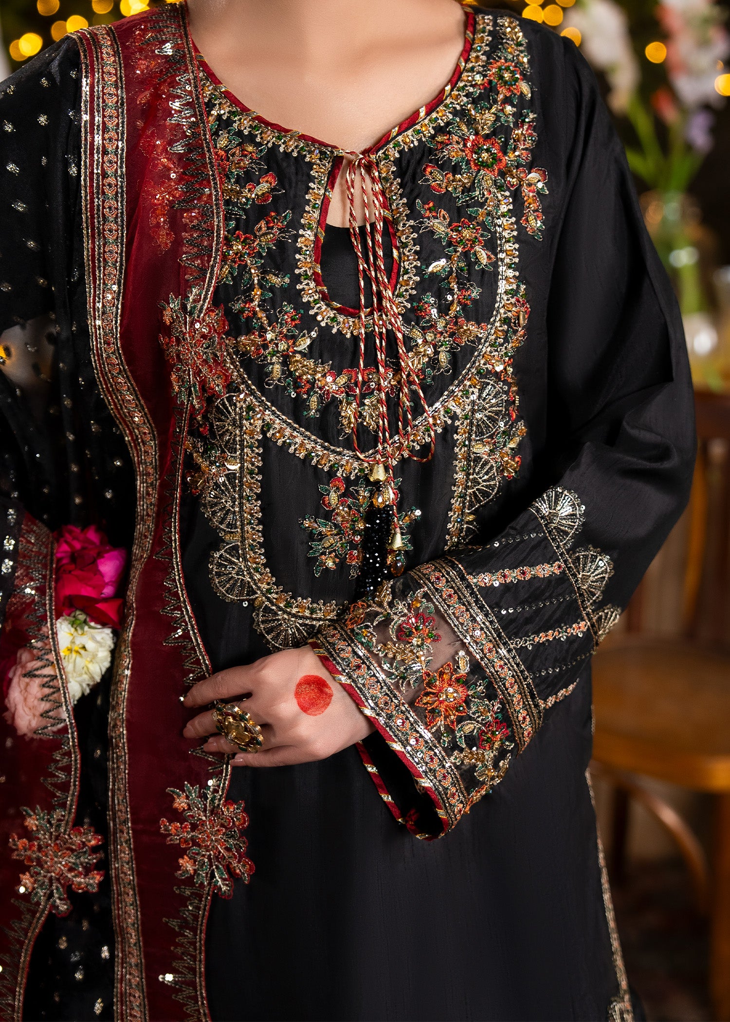 2612B - Raw Silk Eid Suit - Zarqun Premium