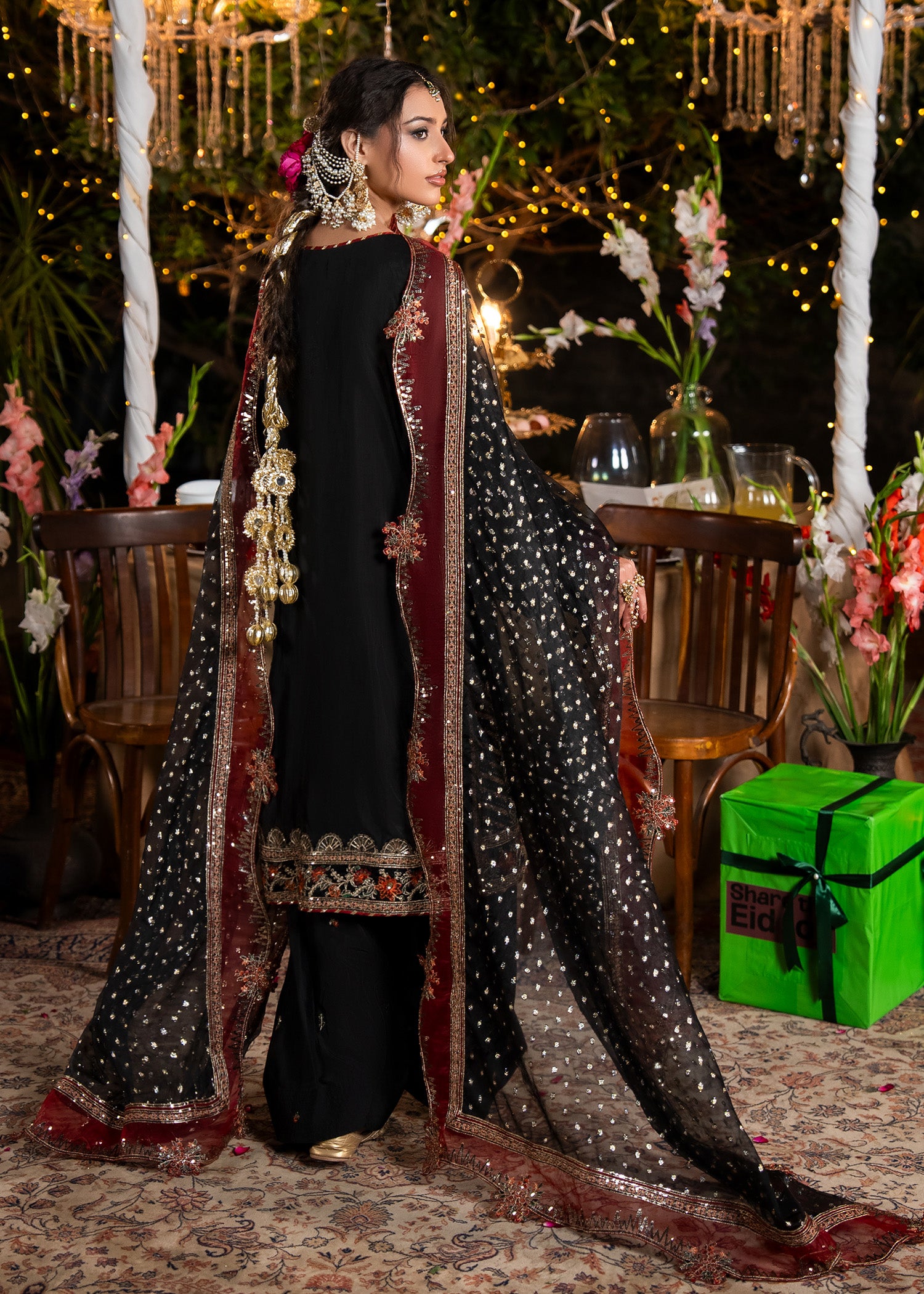 2612B - Raw Silk Eid Suit - Zarqun Premium