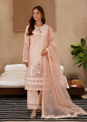 2509 - Embroidered 3Pc Dress - Zarqun Premium