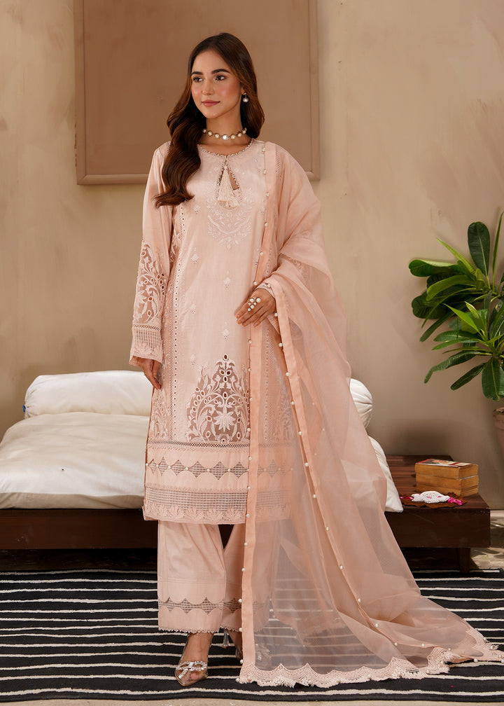 2509 - Embroidered 3Pc Dress - Zarqun Premium