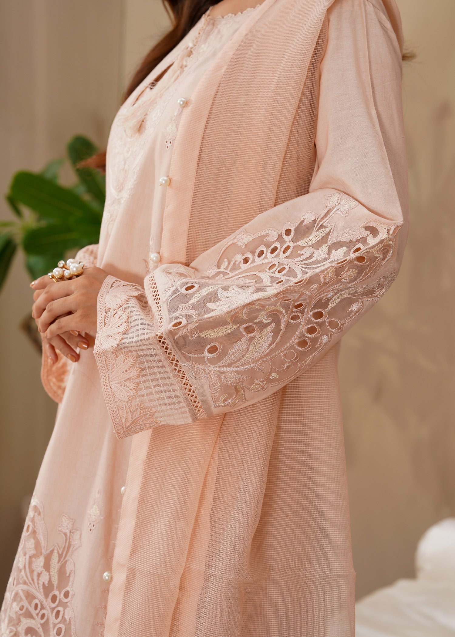 2509 - Embroidered 3Pc Dress - Zarqun Premium