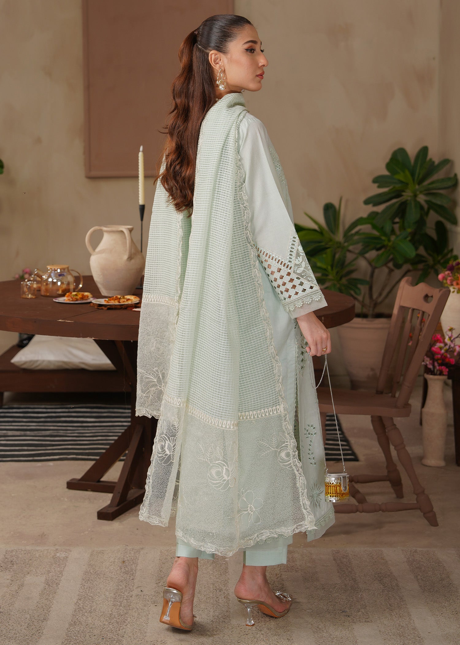 2516 - Embroidered 3Pc Dress - Zarqun Premium