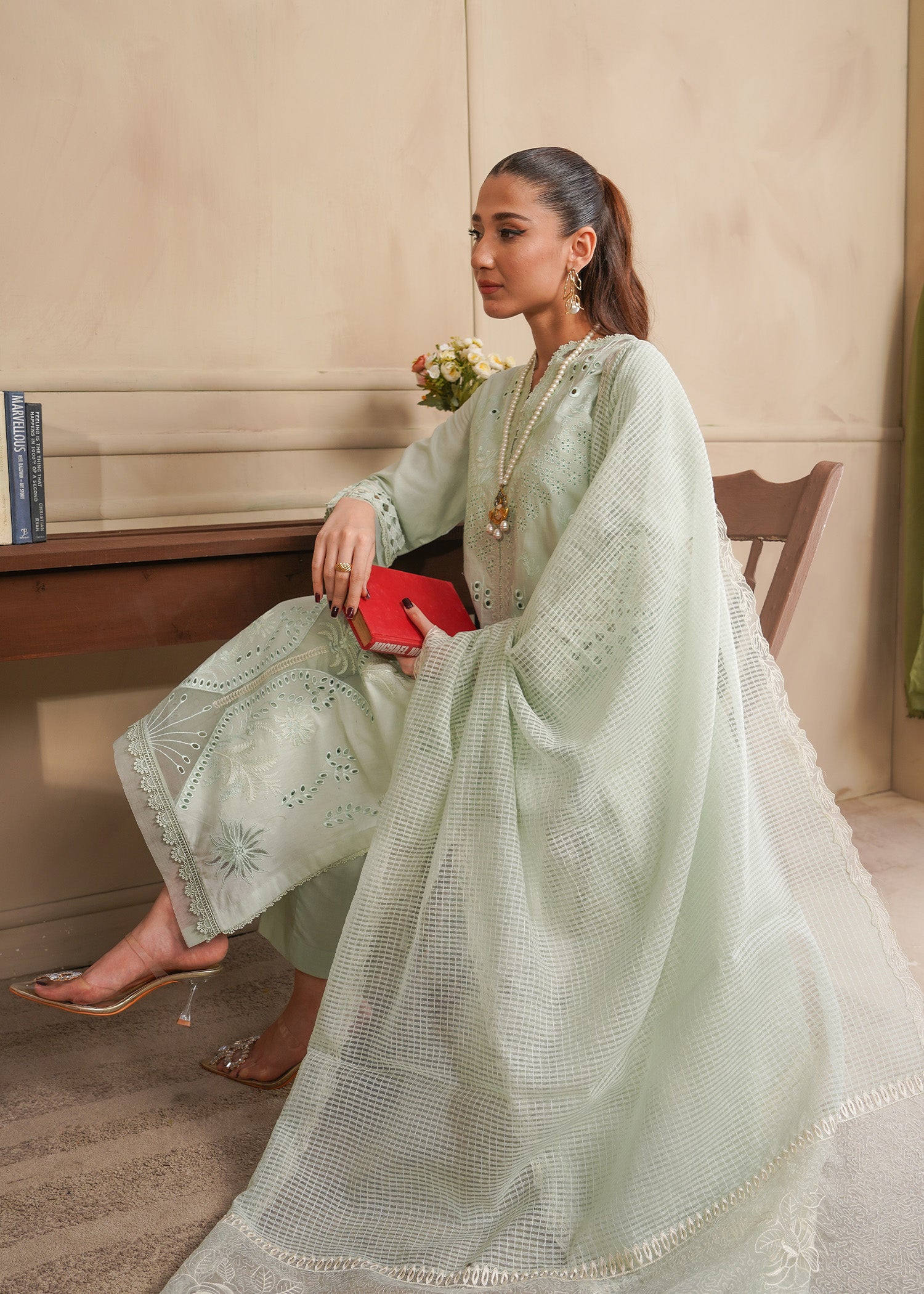 2516 - Embroidered 3Pc Dress - Zarqun Premium