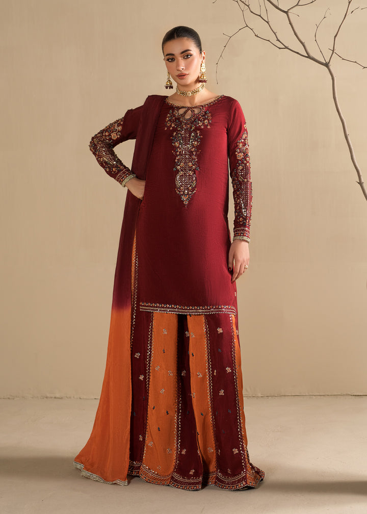 2622A - Embroidered 3Pc Dress - Zarqun Premium