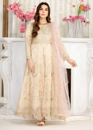 2341B - Embroidered Formal Dress - Zarqun Premium