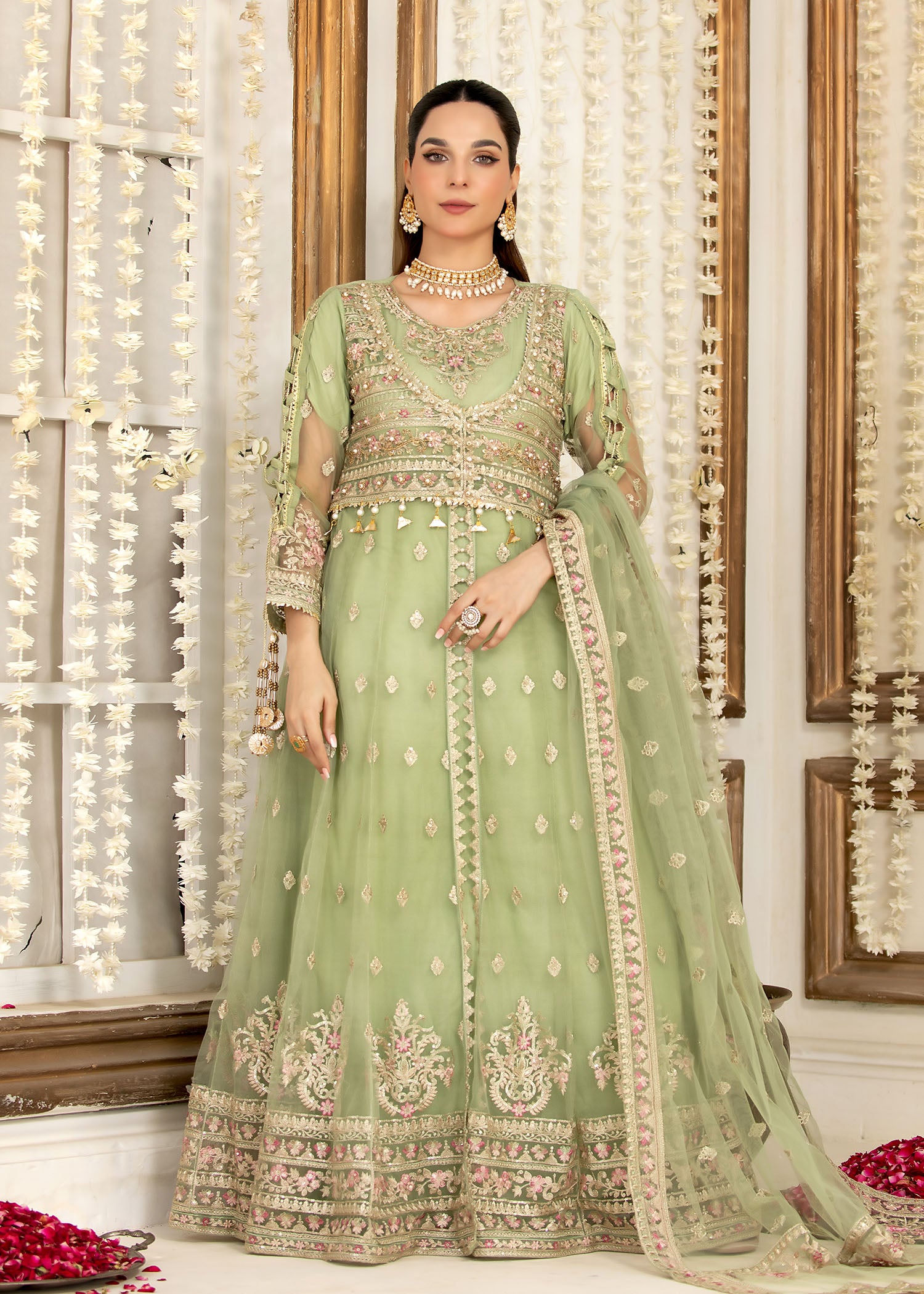 2337A - Embroidered Formal Dress - Zarqun Premium