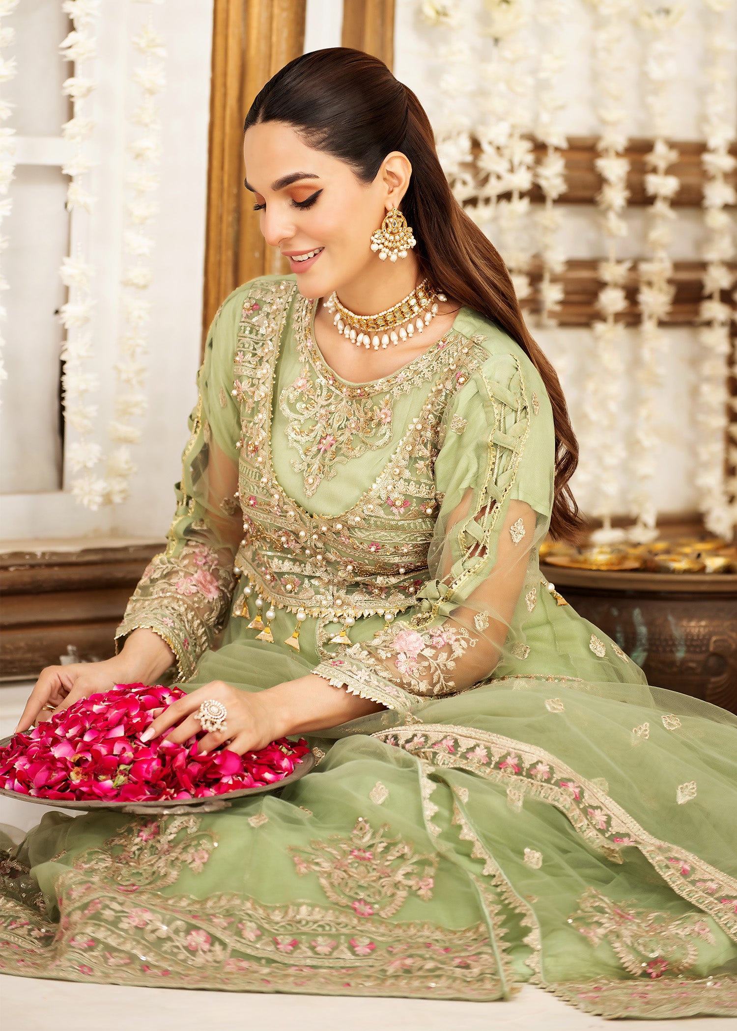 2337A - Embroidered Formal Dress - Zarqun Premium