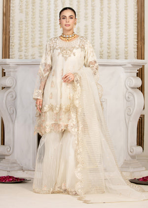 2343B - Embroidered Formal Dress - Zarqun Premium
