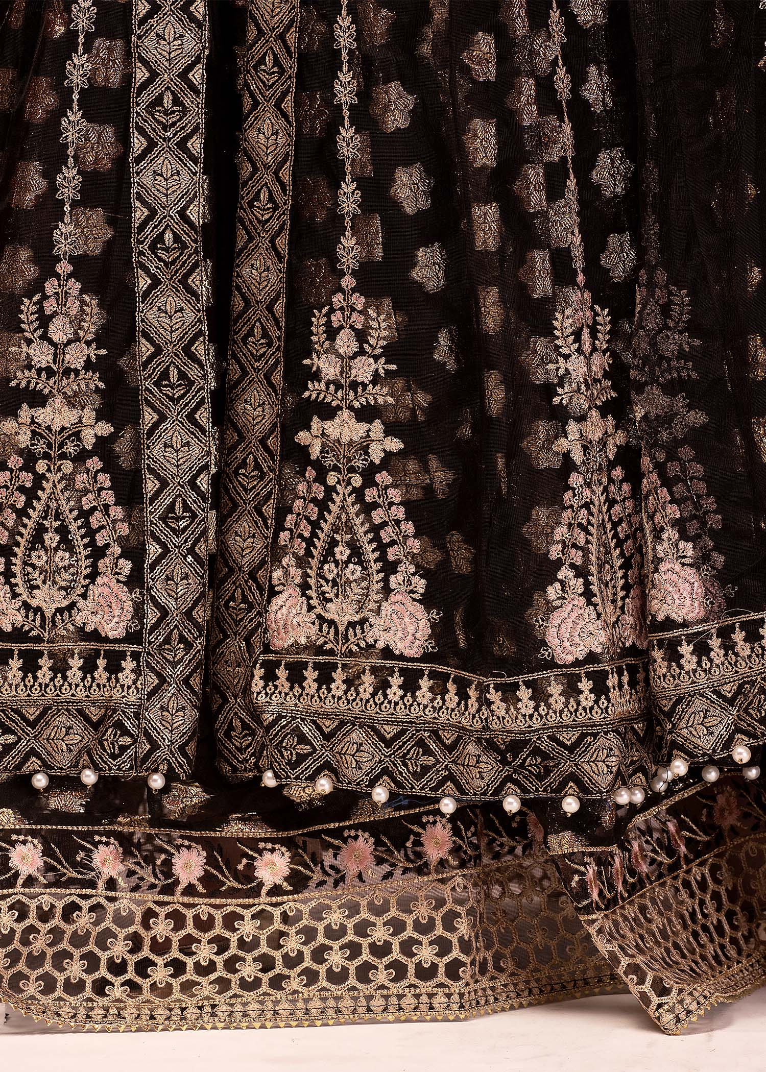2339E - Embroidered Formal Dress - Zarqun Premium