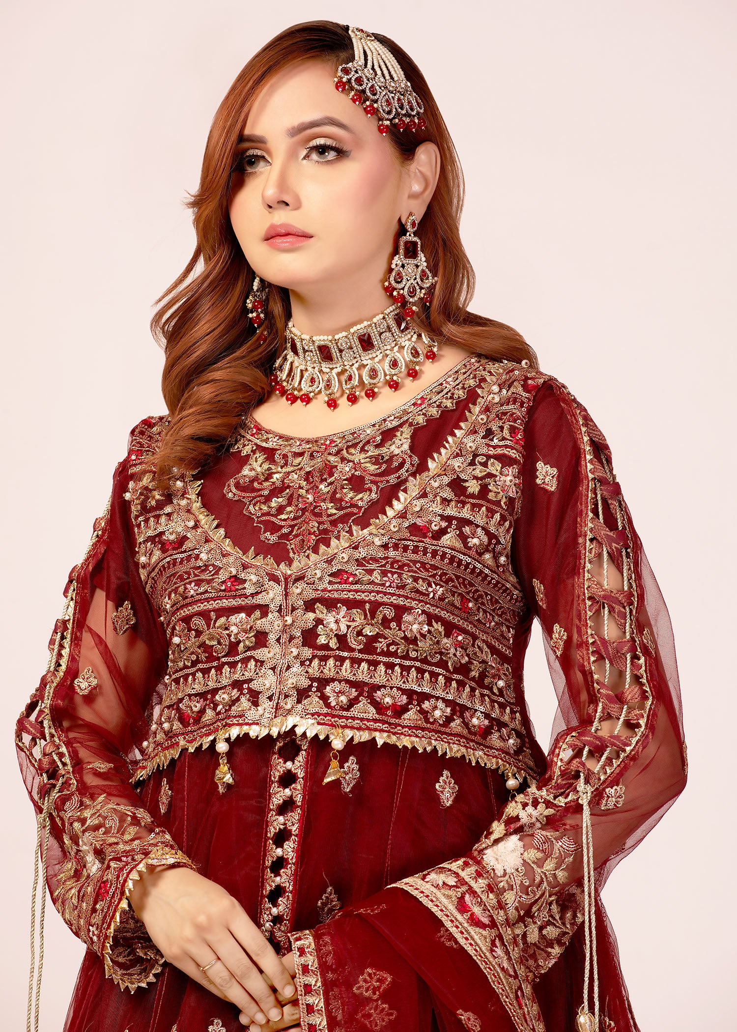 2337D - Embroidered Formal Dress - Zarqun Premium