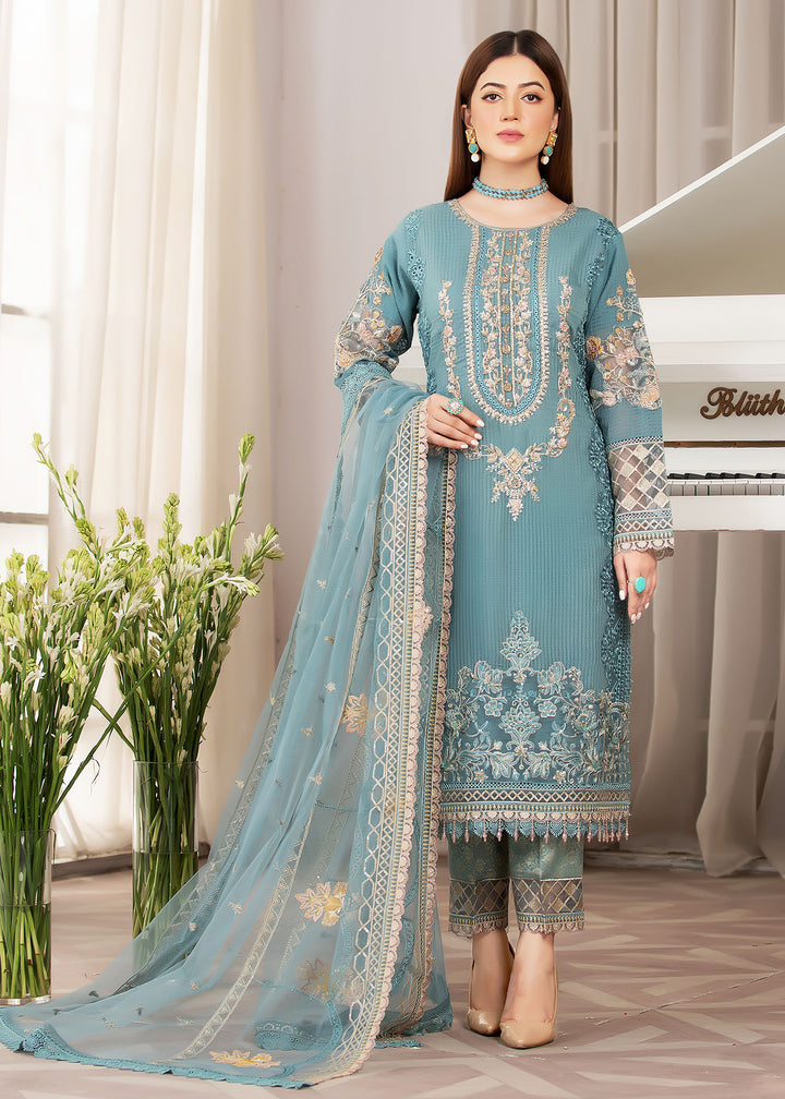 2321C - Embroidered Formal Dress - Zarqun Premium