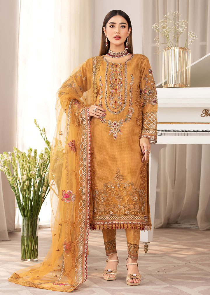 2321B - Embroidered Formal Dress - Zarqun Premium