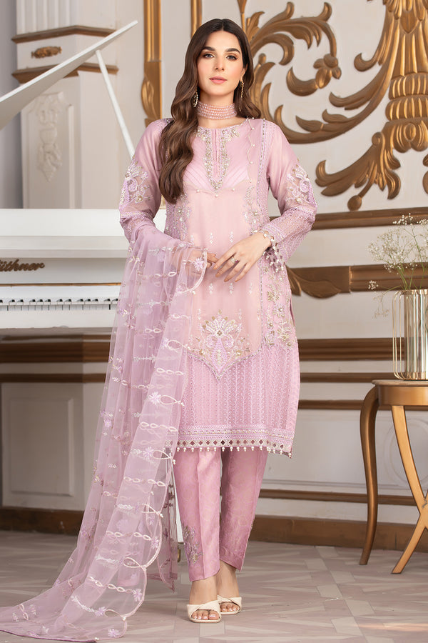 Three Piece Masoori Embroidered Suit