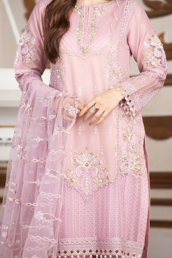 Three Piece Masoori Embroidered Suit