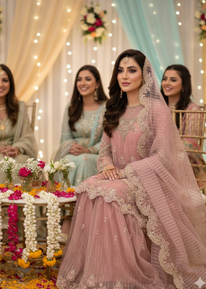 2343C - Embroidered Formal Dress - Zarqun Premium