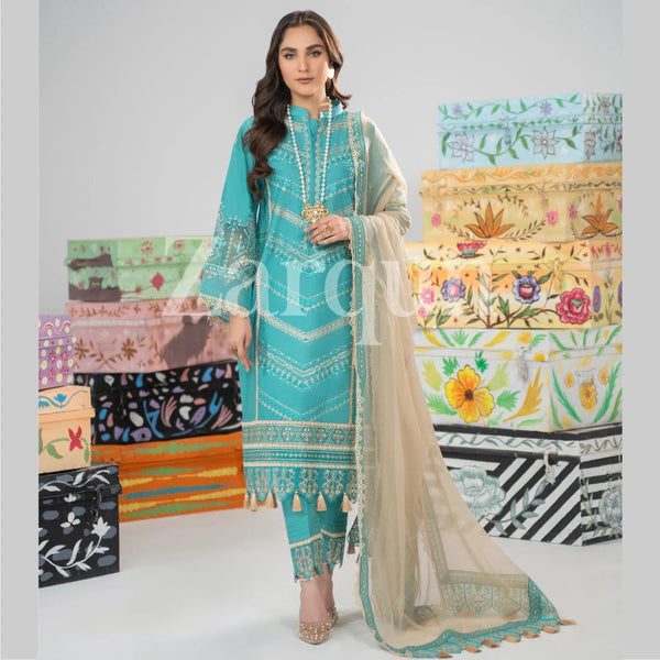 Izil - 3Pc Embroidered Cotton Dress