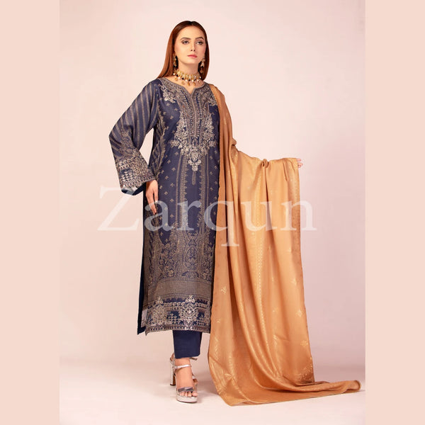 Luxor - 3Pc lawn Jacquard Dress