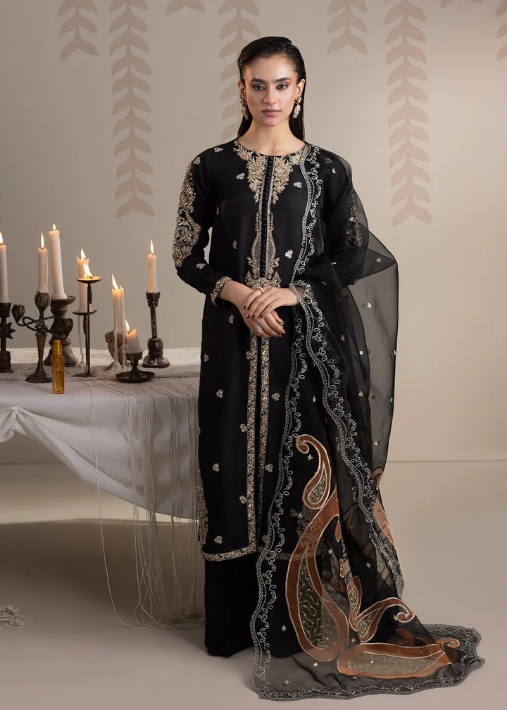 2585A - Premium Embroidered Suit - Zarqun Premium