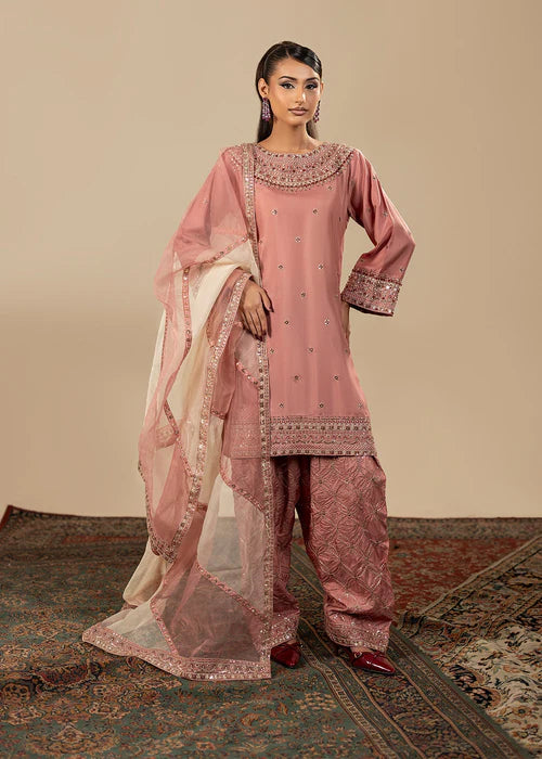 2527D - Embroidered 3Pc Dress - Zarqun Premium