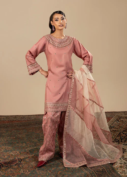 2527D - Embroidered 3Pc Dress - Zarqun Premium