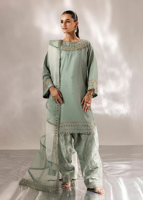 2527C - Embroidered 3Pc Dress - Zarqun Premium